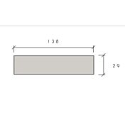Elemento orizzontale ribalta/vasistas sospeso L.138 cm, disponibile in diverse finiture