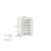 misure scarpiera 2 ante bianca lucida