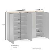 misure Scarpiera alta 4 ante Antracite lucido