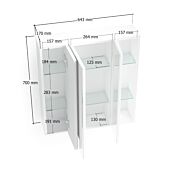 misure specchio contenitivo