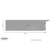 Pensile sospeso 100% Made in Italy, finitura Antracite