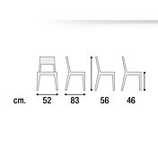 Sedia da giardino geometrica, con fibra di vetro Antracite