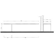 Mensola a terra moderna L.184 cm, Made in Italy