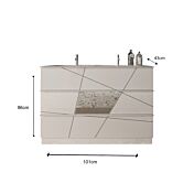 Mobile da bagno 3 cassetti, finitura Bianco lucido Made in Italy