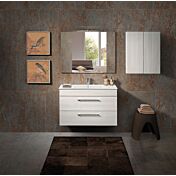 Mobile da bagno sospeso con lavabo integrato, Jog 4