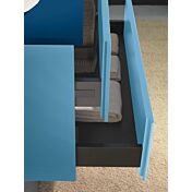 Mobile da bagno Blu pastello con due cassetti, sospeso