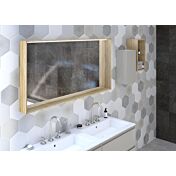 Mobile bagno 4 cassetti con lavabo integrato, finitura Bianco opaco 