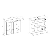 Specchio contenitore Bianco lucido con led inclusi