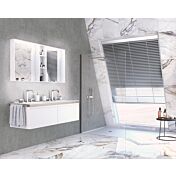 Mobile con lavabo integrato Bianco opaco, sospeso