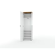 Composizione da ingresso formata da guardaroba, appendiabiti, cassapanca, madia 2 ante e specchio