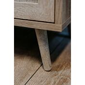 Composizione ingresso Kara in finitura Quercia ed effetto Rafia