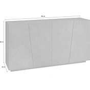 Madia credenza piccola, 4 ante Ardesia
