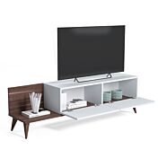 Mobile Tv Ankara a 2 ribalte, Bianco e noce