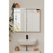 Moderno Mobile da bagno finitura Bianco lucido con specchio