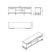 Mobili tv in stile industry a 2 ante, finitura Rovere e Nero
