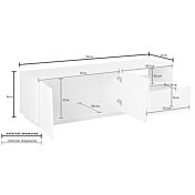 Porta tv 2 ante e 1 cassetto in finitura ardesia