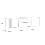 porta tv nero industry