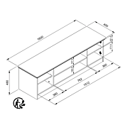 Mobile porta tv Grigio antracite, 2 ante ed un ripiano