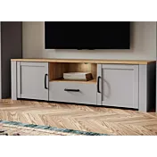 porta tv contemporaneo rovere grigio