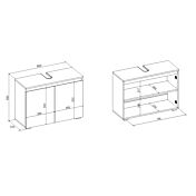 Moderno Mobile da bagno finitura Bianco lucido con specchio