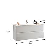 mobiletto bagno 2 cassetti