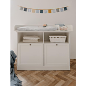 Mobiletti fasciatoio con 2 ante, finitura Bianco