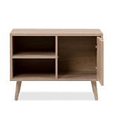 Composizione ingresso Kara in finitura Quercia ed effetto Rafia