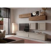 Parete attrezzata 276x40x190 h cm, Argilla e Mercure, collezione Logica Zenzero Shop