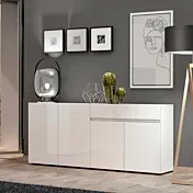 Madia in offerta a 4 ante e 1 cassetto Bianco lucido