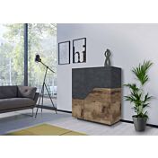 Conveniente Madia alta Ardesia e Pero L.100 cm, Made in Italy