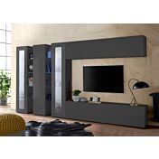 Offerta Parete attrezzata con vetrine finitura Antracite, Made in Italy