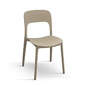 Sedia in polipropilene colore Tortora economica