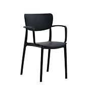 Sedia in polipropilene, colore nero