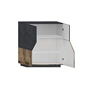 Conveniente Madia alta Ardesia e Pero L.100 cm, Made in Italy