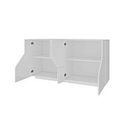 Credenza salvaspazio 4 ante in finitura Bianco lucido