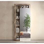 Guardaroba di design moderno con specchio finitura Pero