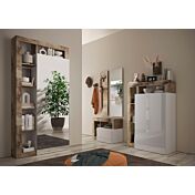 Guardaroba di design moderno con specchio finitura Pero