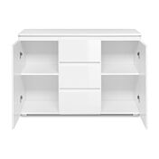 Madia salvaspazio 2 ante e 3 cassetti finitura Bianco lucido