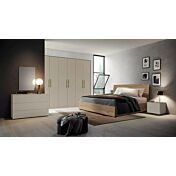 Camera matrimoniale scontata con armadio battente, letto contenitore