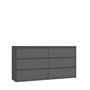 cassettiera grigia a 6 cassetti