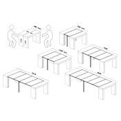 Consolle allungabile bianco lucida, made in Italy