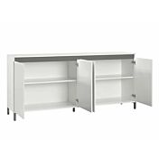 Madia colore Bianco lucido e Ardesia aperta