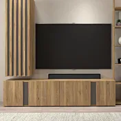 porta tv grigio e rovere