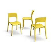 Sedia in polipropilene gialla