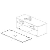 Panca con anta ribalta finitura Bianco lucido con dettagli a specchio