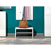 Panca da ingresso bianca lucida con ripiano Zenzero Shop