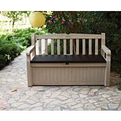 Panchina Tasso da esterni con contenitore, Beige