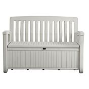 Panchina Abete da esterni con contenitore, Bianca