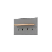 appendiabiti con mensola grigio grafite