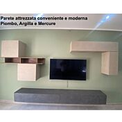 Parete Attrezzata conveniente e moderna,Argilla, Piombo e  Mercure
